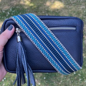 SILVER HARDWARE Bag Strap - Aztec Blue